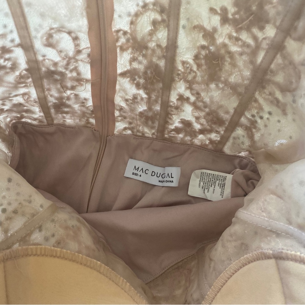 Mac Duggel Cream Color With Sequence And Feather … - image 4